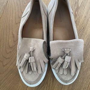 PURE NAVY Fringe Leather Slip Ons